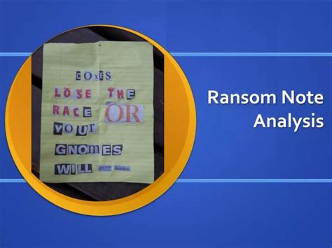 Start studying CHAPTER 16- DOCUMENT AND HANDWRITING <b>ANALYSIS</b>. . Ransom note analysis answers